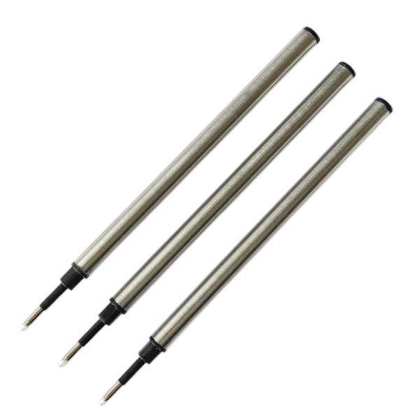 3er-Pack Schwarze Rollerball-Nachfüllminen für Stipula Rollerball-Stifte