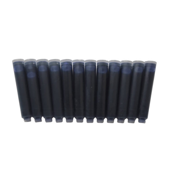 12er-Pack blau-schwarze Tintenpatronen für Stipula-Füllfederhalter