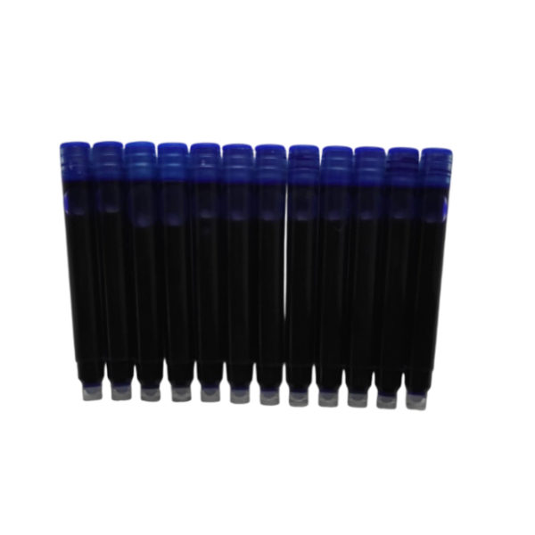 12er-Pack blaue schlanke Tintenpatronen für Yard O Led-Füllfederhalter