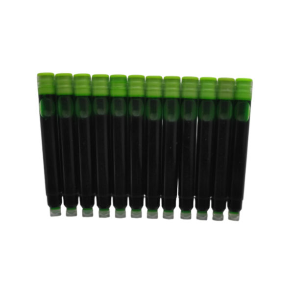 12er-Pack grüne schlanke Tintenpatronen für Montegrappa-Füllfederhalter
