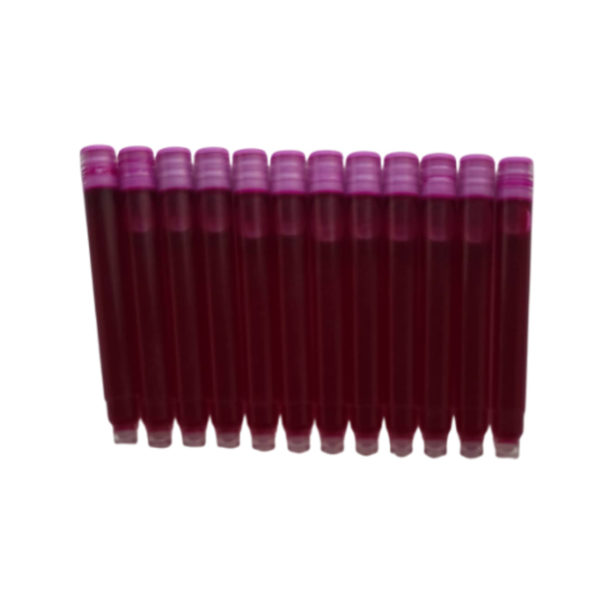 12er-Pack pinke schlanke Tintenpatronen für Faber Castell-Füllfederhalter