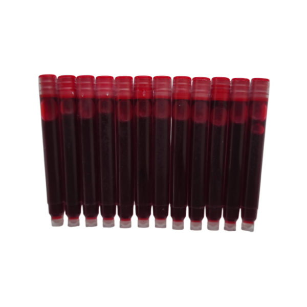 12er-Pack rote schlanke Tintenpatronen für Franklin-Christoph-Füllfederhalter
