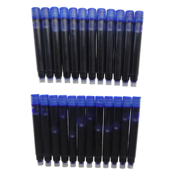 24er-Pack blaue schlanke Tintenpatronen für Yard O Led-Füllfederhalter