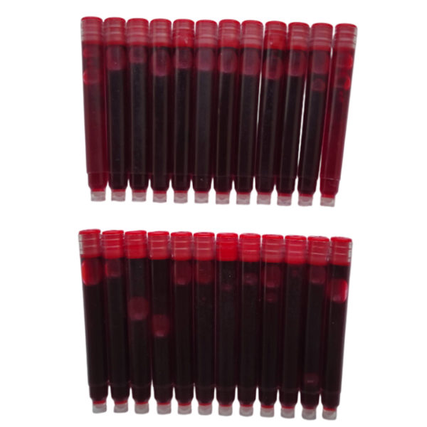 24er-Pack rote schlanke Tintenpatronen für American Pen Company-Füllfederhalter