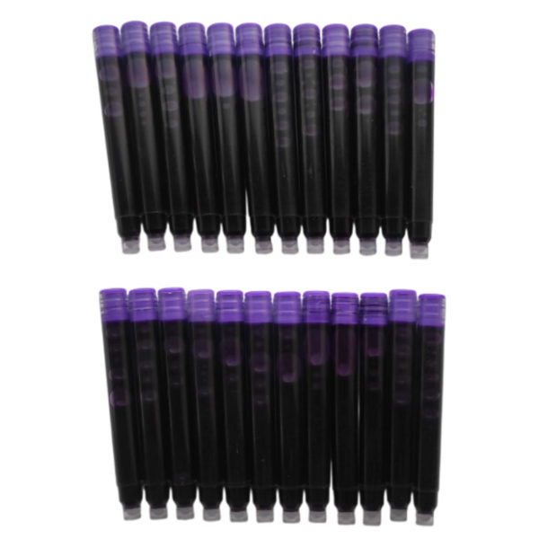 24er-Pack violette schlanke Tintenpatronen für Yard O Led-Füllfederhalter